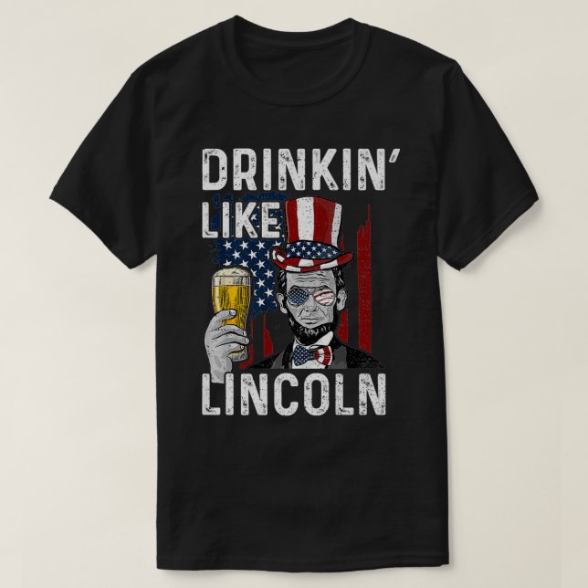 Drinkin' Like Lincoln  Drinking Premium  T-Shirt (Design vorne)