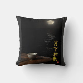 Drinking Alone (Gekka Dokushaku)Throw Pillow Kissen
