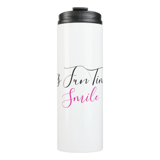Drinking Bottle Fun Time Smile Art Design |  Thermosbecher (Vorderseite)