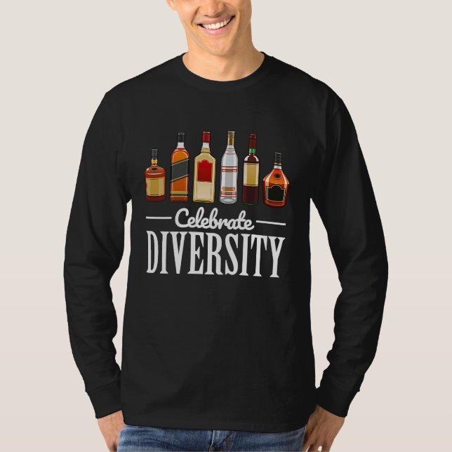 Drinking  Celebrate Diversity  for Bartender T-Shirt (Vorderseite)
