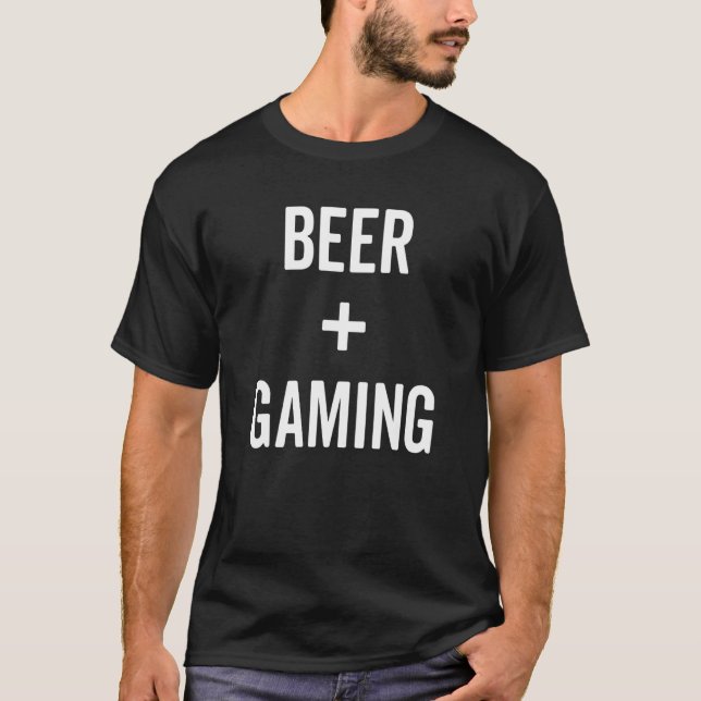 Drinking Saying Drinker Gaming Graphic Beer Cool G T-Shirt (Vorderseite)