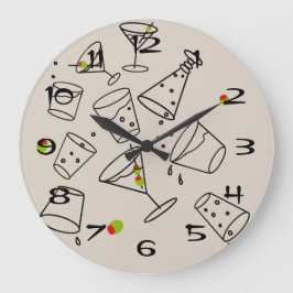Drinks Acrylic Clock Große Wanduhr