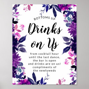Drinks an der offenen Bar Wedding-Rezeption Poster