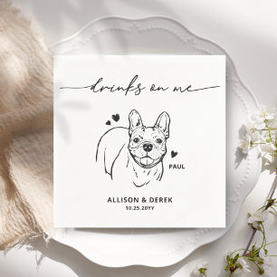 Drinks auf meinem Hund Französisch Bulldog Custom Serviette