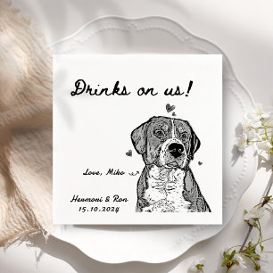 Drinks auf unserem Personalisierten Hund einfache Serviette