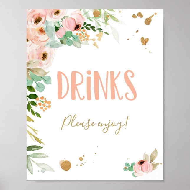 Drinks Cheers Miss Onederful Girl Geburtstagszeich Poster (Vorne)