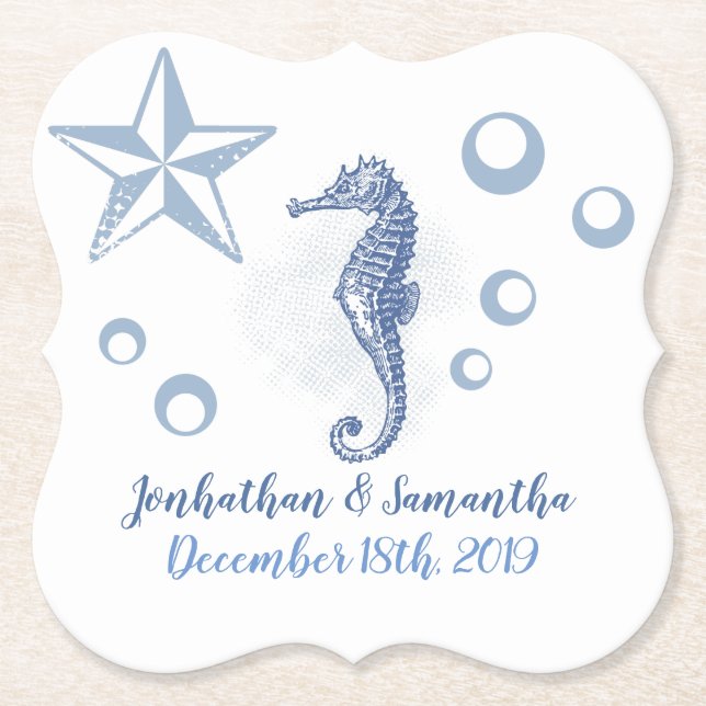 Drinks Coasters Seepferd Sea Ocean Beach Untersetzer (Vorderseite)