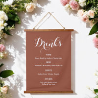 Drinks Menü Hochzeit Burnt Orange White