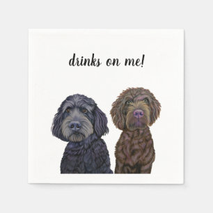 "Drinks on me" Hochzeitscocktail Napkins Serviette