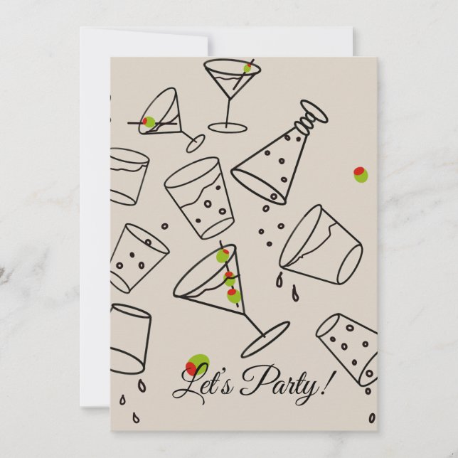 Drinks Party Einladung (Vorderseite)