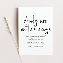 Drinks sind auf dem House Housewarming Party Einla Einladung