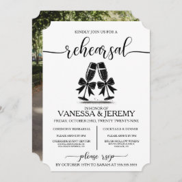 Drinks und Bows Probe Abendessen Einladung