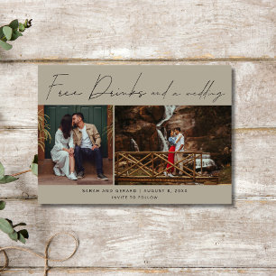 Drinks und ein Hochzeitsfest Save the Date