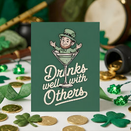 Drinks Well With Others Irish Party Card Feiertagskarte