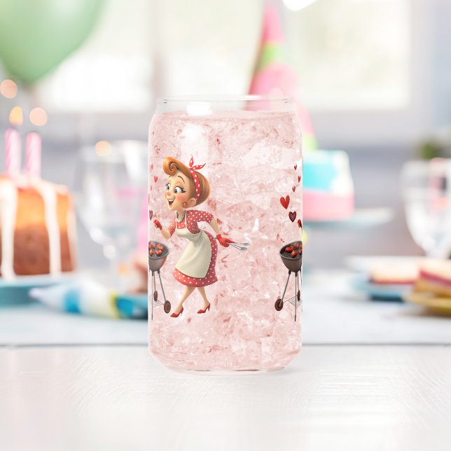 Drinkware Set Cooking Love Red Hearts  Dosenglas (Insitu (Geburtstag))