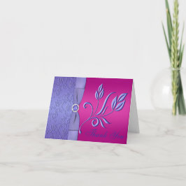 DRINTED RIBBON Fuchsia, Lila Dankeskarte