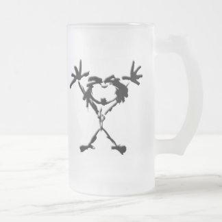drio stickman mattglas bierglas