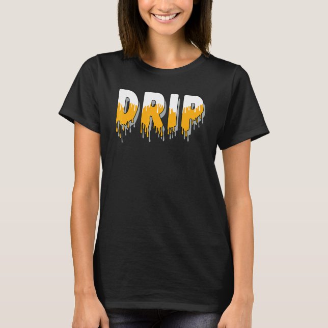 Drip Dripping OG Yellow Toe 1s Matching T-Shirt (Vorderseite)