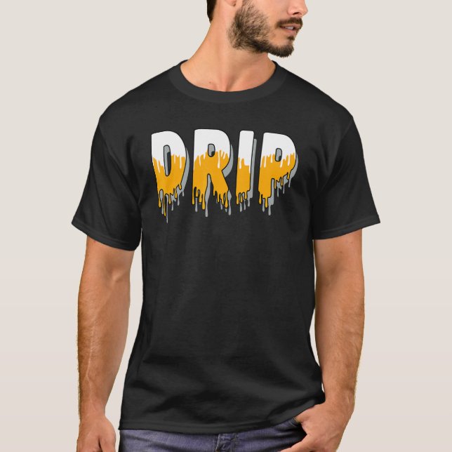 Drip Dripping OG Yellow Toe 1s Matching T-Shirt (Vorderseite)