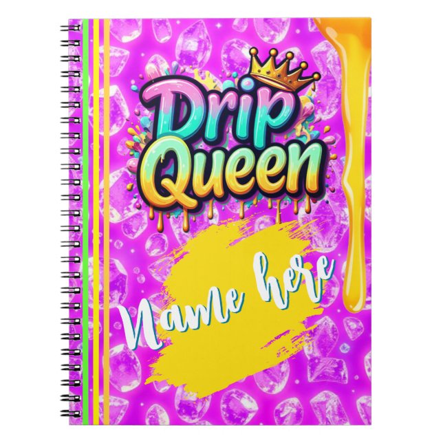 drip queen Spiral Photo Notebook Notizblock (Vorderseite)