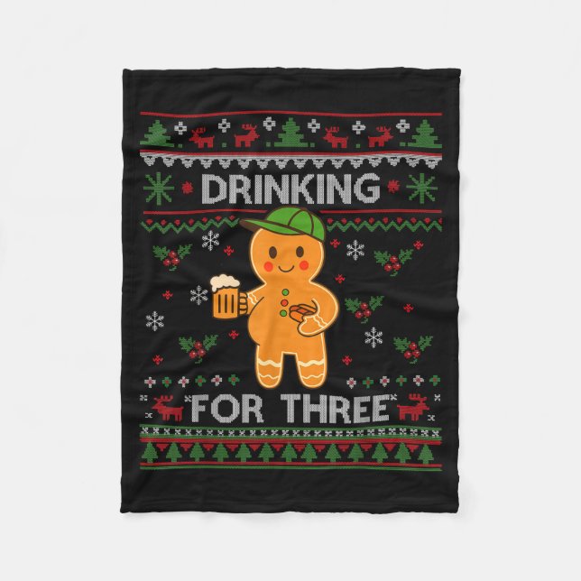 Dripng Ice Cream Baseball Santa Hat, Xmas Pajama K Fleecedecke (Vorderseite)