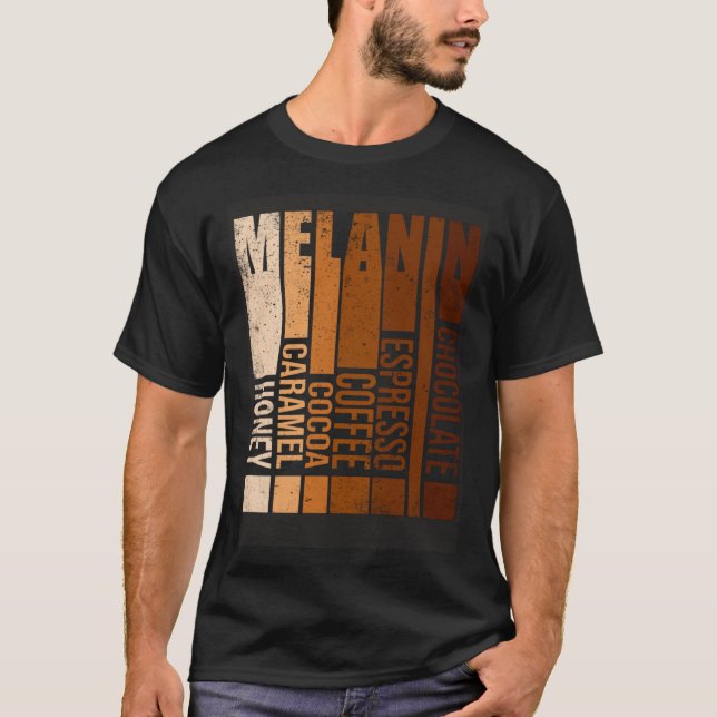 Drippin Melanin Black History Month Black Men Wome T-Shirt (Vorderseite)
