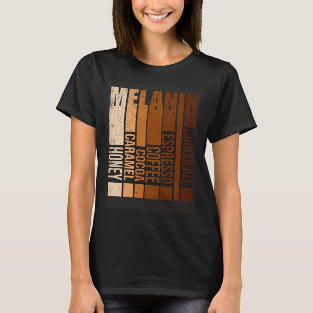 Drippin Melanin Black History Month Black Men Wome T-Shirt (Vorderseite)