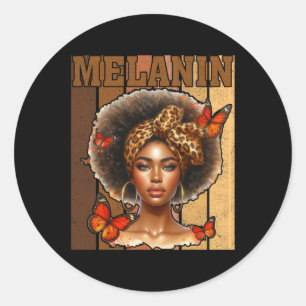 Drippin Melanin Für Frauen African Pride Schwarze Runder Aufkleber