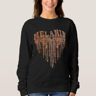 Drippin Melanin Heart Funny Valentines Day Women M Sweatshirt