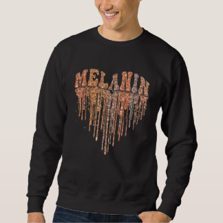 Drippin Melanin Heart Funny Valentines Day Women M Sweatshirt