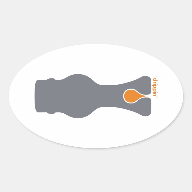 Drippin Ovaler Aufkleber (Vorderseite)