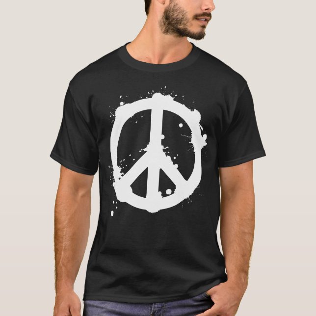 DRIPPING PEACE MARK -white- T-Shirt (Vorderseite)