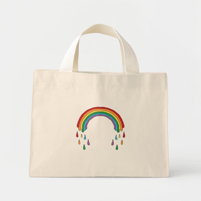 Drippin'Rainbow Bag Mini Stoffbeutel (Vorne)