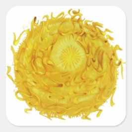 Dritte Chakra-Heilung Art #3 Quadratischer Aufkleber