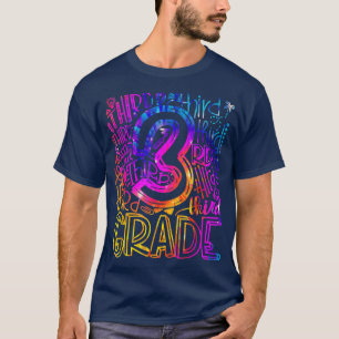 Dritte Gefärbte Krawatte für Typografie T-Shirt