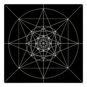 Dritte heilige dimensionalgeometrie poster