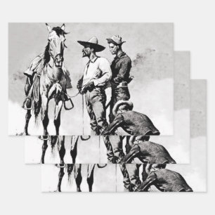 Dritte Kavallerietrooper von Frederic Remington Geschenkpapier Set
