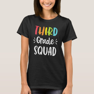 Dritte Klasse Squad Lustig 3. Lehrer Schüler Rücke T-Shirt