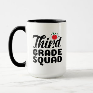 Dritte-Klasse-Team-Wortkunst Tasse