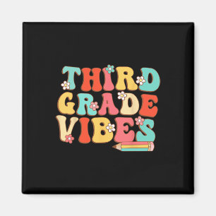 Dritte Klasse Vibes Retro Groovy - 3. Klasse Zurüc Magnet