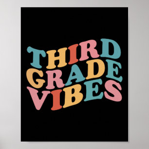 Dritte Klasse Vibes Zurück zur Schule für Lehrer S Poster