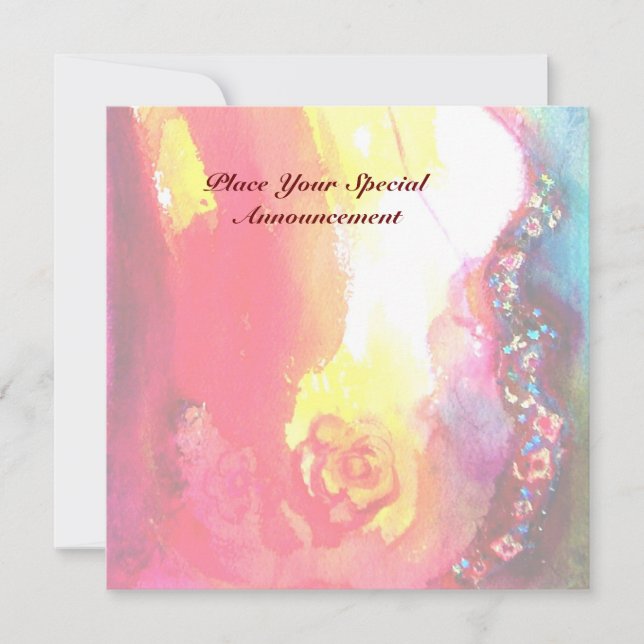 DRITTE MASK Maskerade Ball, goldgelb blau Ankündigung (Vorderseite)