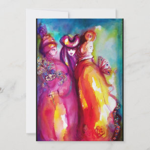 DRITTE MASKE, gold rot gelb blau schwarz Ankündigung