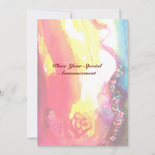 DRITTE MASKE, Maskerade Ball, goldgelb blau Ankündigung (Vorderseite)