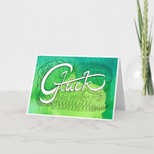 Dritte Regel der Gelassenheit – GLÜCK Faltkarte Dankeskarte (Vorderseite)