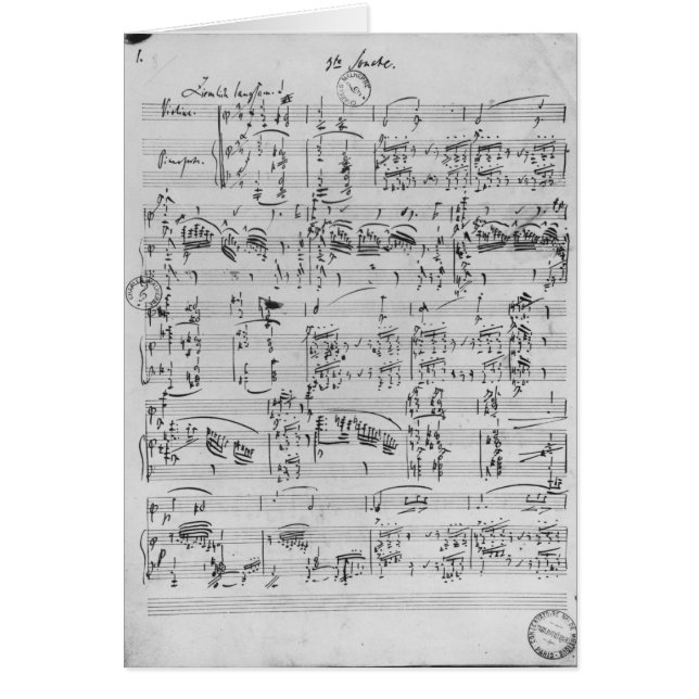 Dritte Sonate für Klavier und Violine (Vorne)