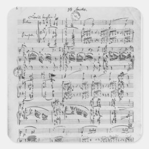 Dritte Sonate für Klavier und Violine Quadratischer Aufkleber