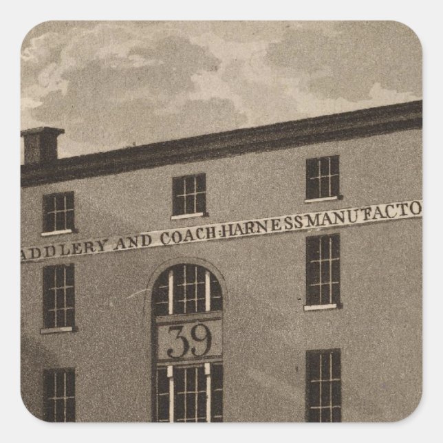 Dritte Straße in Philadelphia Quadratischer Aufkleber (Vorderseite)