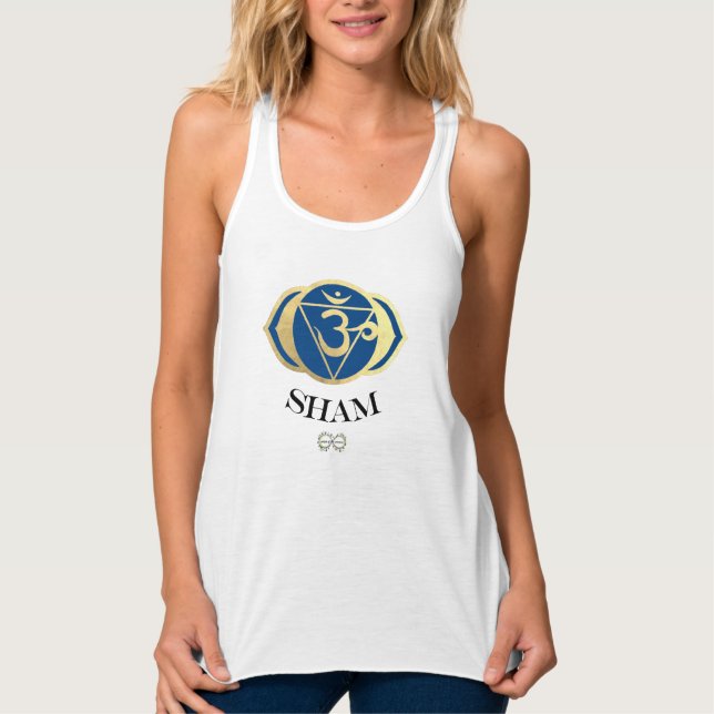 Dritter Augmantra SHAM, Ajna Chakra Mantra Tank Top (Vorderseite)