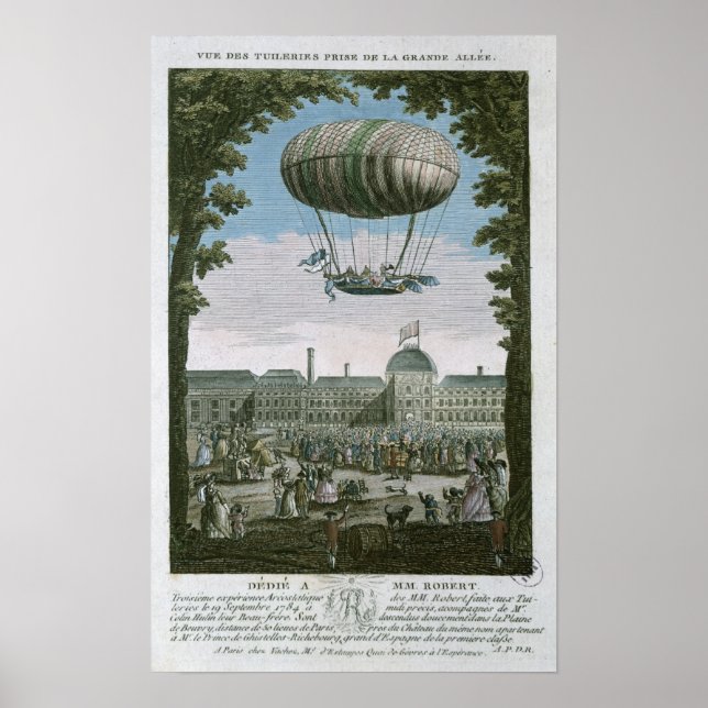 Dritter Flug von Nicholas Robert und seinem Poster (Vorne)